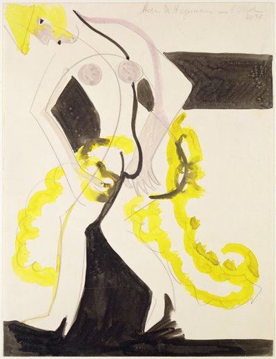 Dancer with a Yellow Shawl by Ernst Ludwig Kirchner